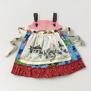 Matilda Jane Vintage Sugarland Felicia Knot Dress Apron Size 4